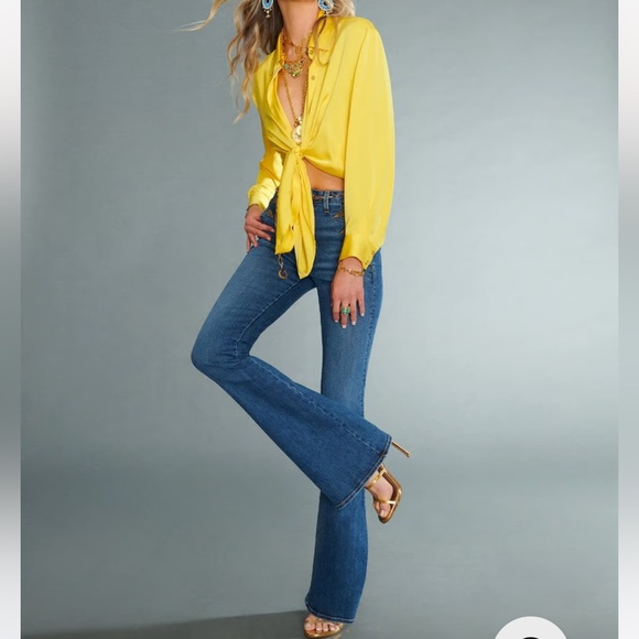 NWT $255 Ramy Brooks Helena Jeans Size: 24 Medium Wash - Picture 4 of 5